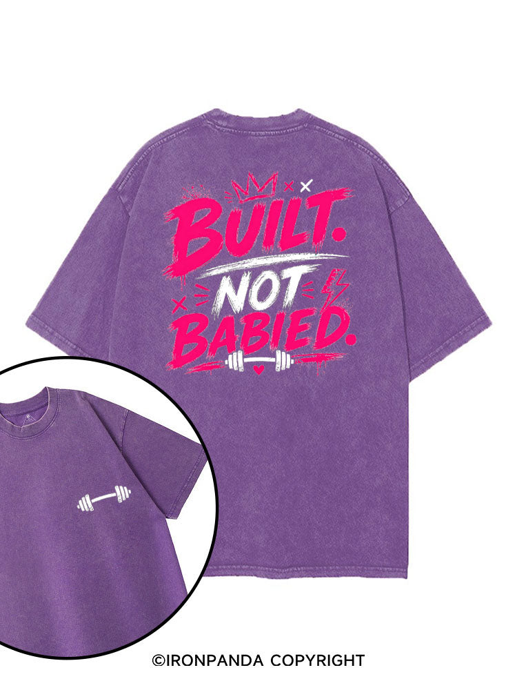 BUILT NOT BABIED printed Gym Shirt
