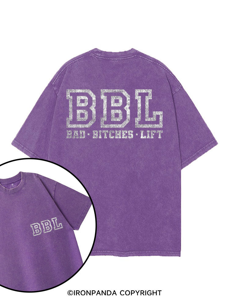 BBL BAD BITCHES LIFT printed Gym Shirt