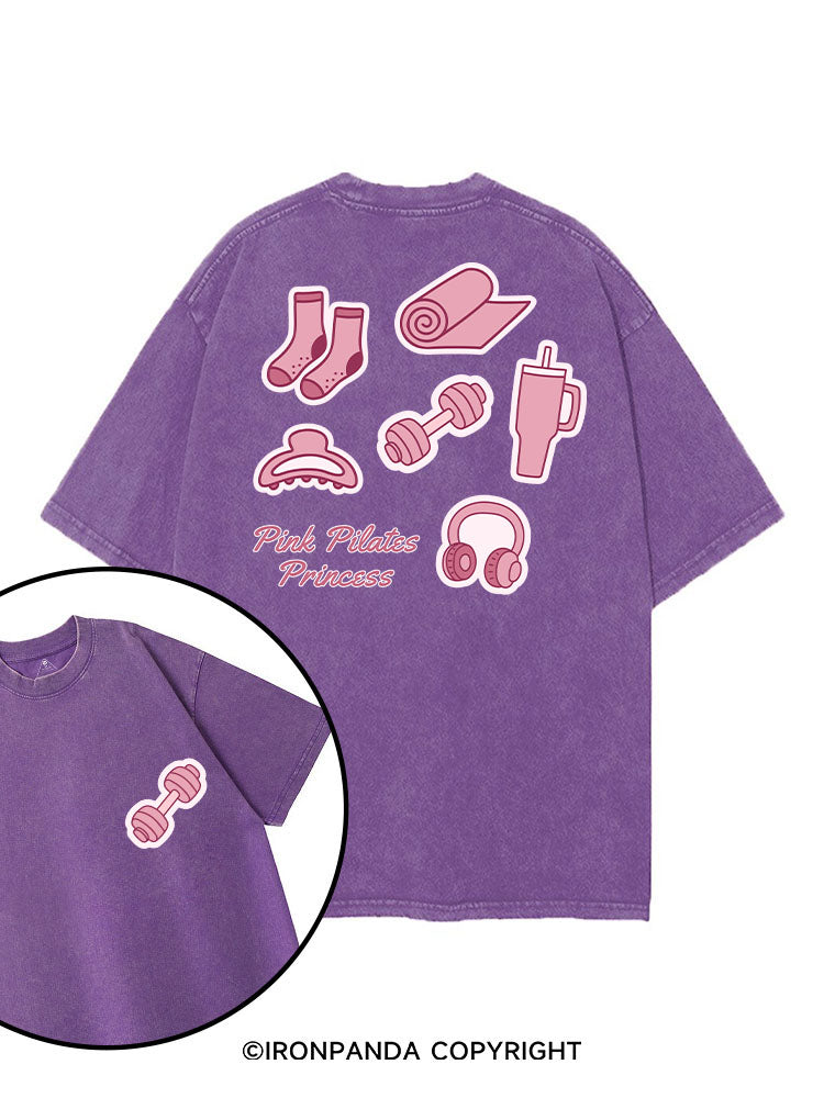 PINK PILATES PRINCESS printed Gym Shirt