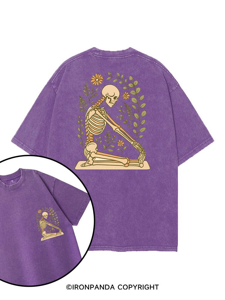 BLOSSOM BONES printed Gym Shirt