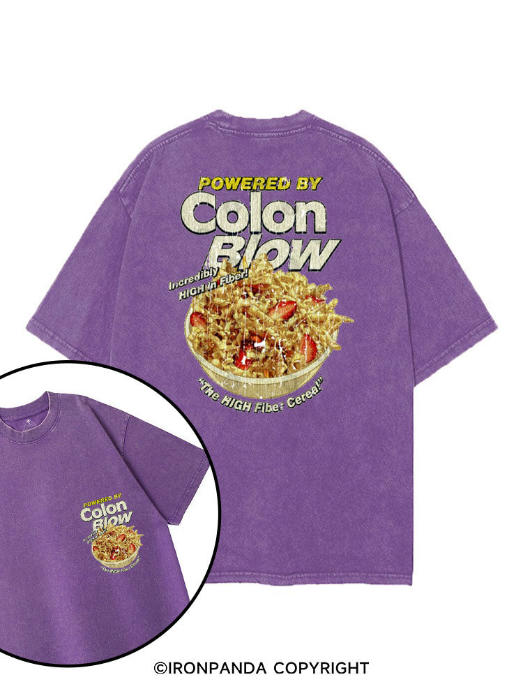 POWERED BY COLON BLOW printed Gym Shirt