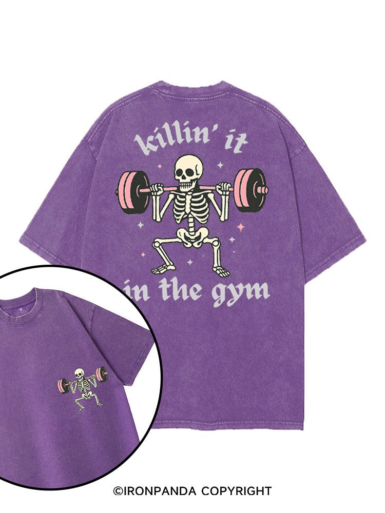 KILLIN' IT IN THE GYM printed Gym Shirt