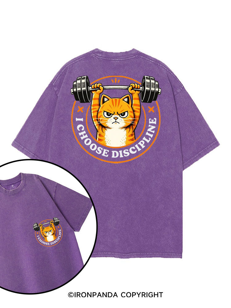 I CHOOSE DISCIPLINE printed Gym Shirt
