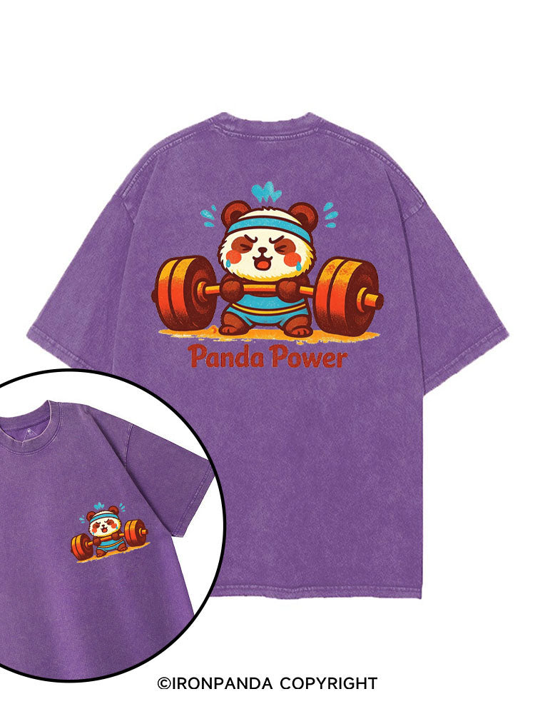 PANDA POWER printed Gym Shirt