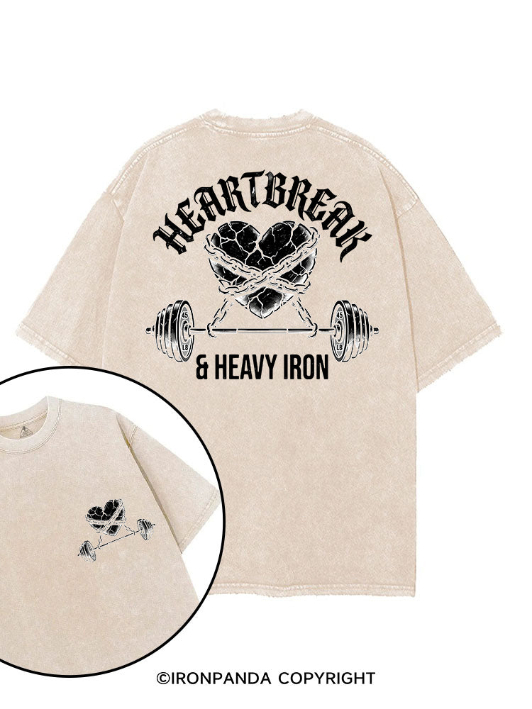 HEARTBREAK & HEAVY IRON printed Gym Shirt