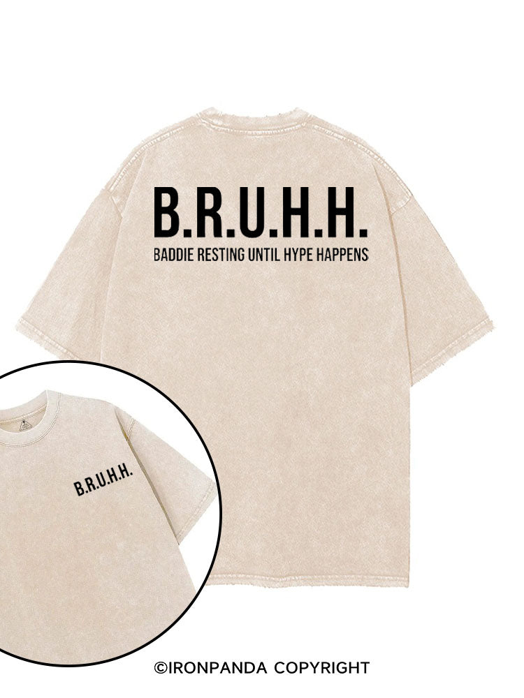 B.R.U.H.H printed Gym Shirt