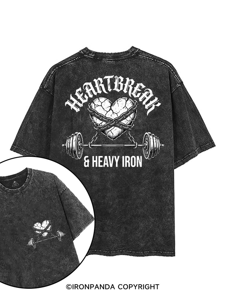 HEARTBREAK & HEAVY IRON printed Gym Shirt