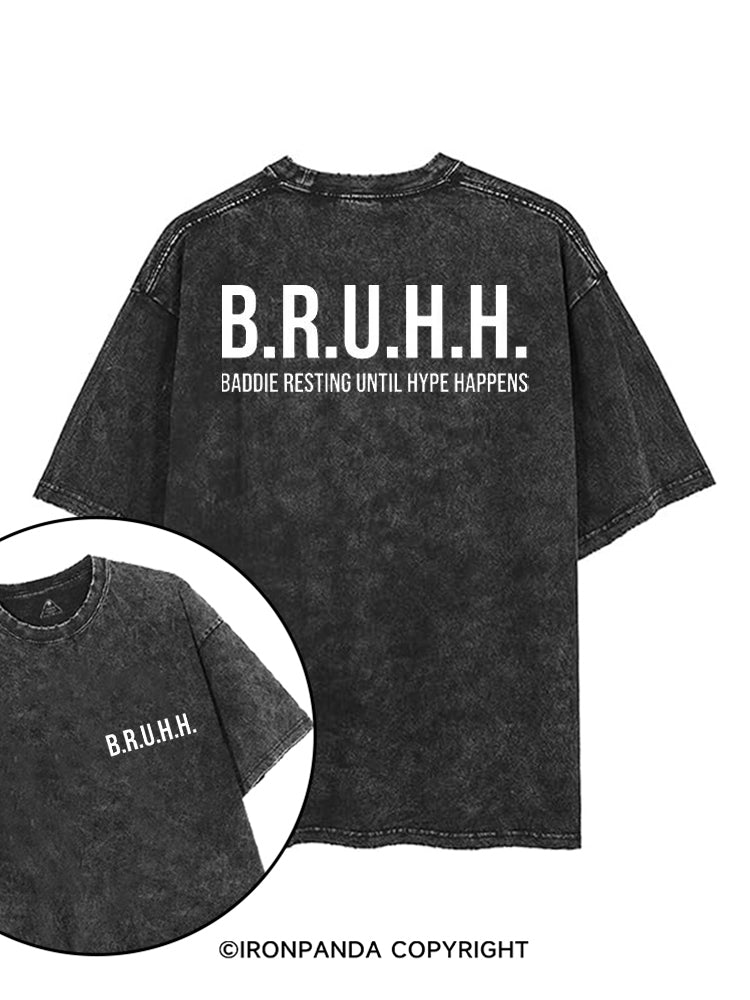 B.R.U.H.H printed Gym Shirt