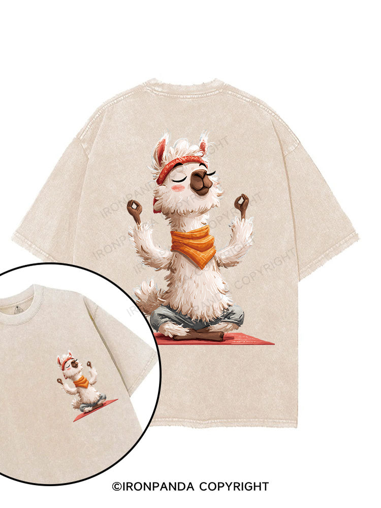 ALPACA YOGA printed Gym Shirt