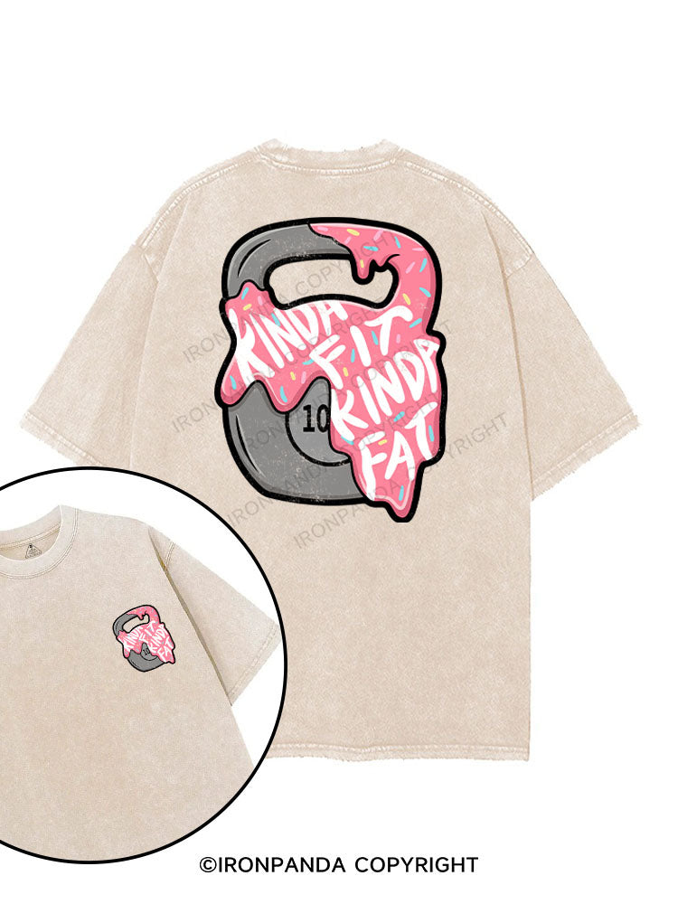 kinda fit sorta fat printed Gym Shirt