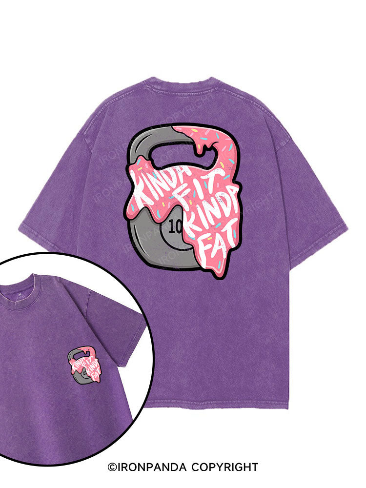 kinda fit sorta fat printed Gym Shirt
