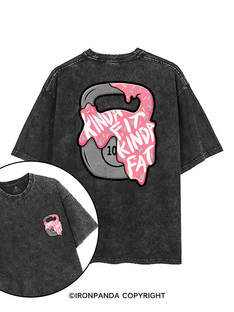 kinda fit sorta fat printed Gym Shirt