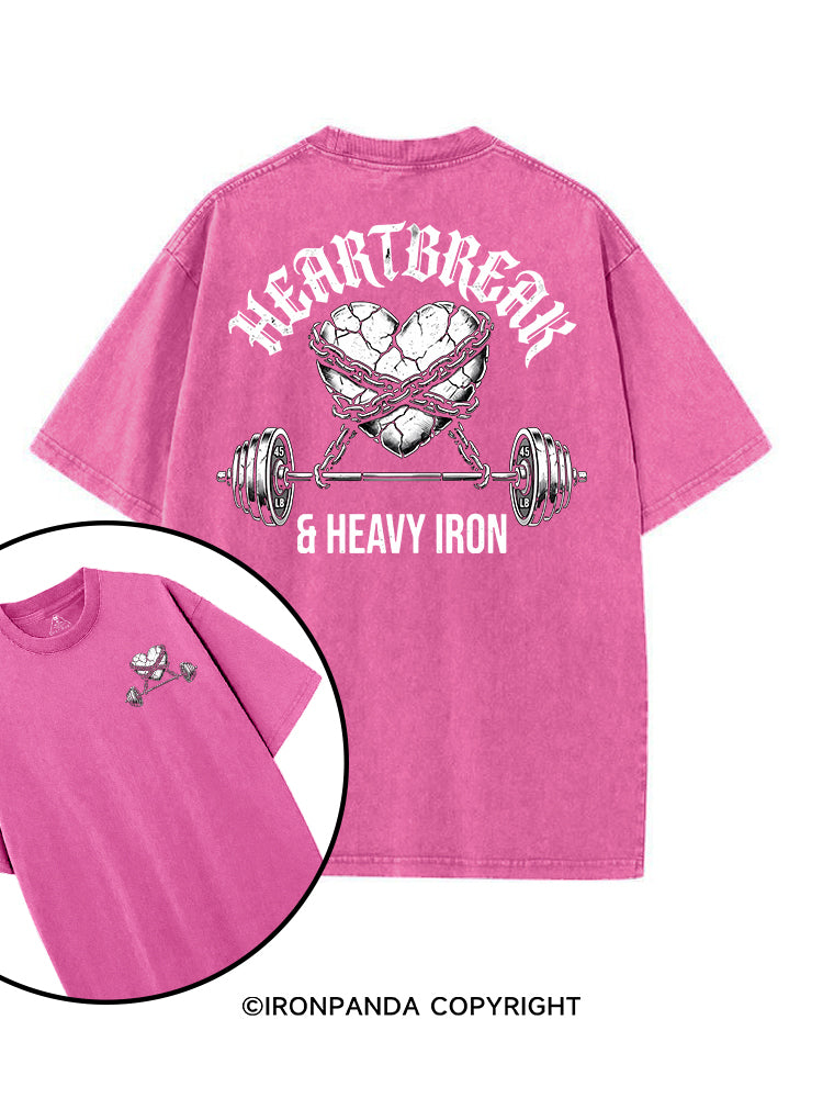HEARTBREAK & HEAVY IRON printed Gym Shirt