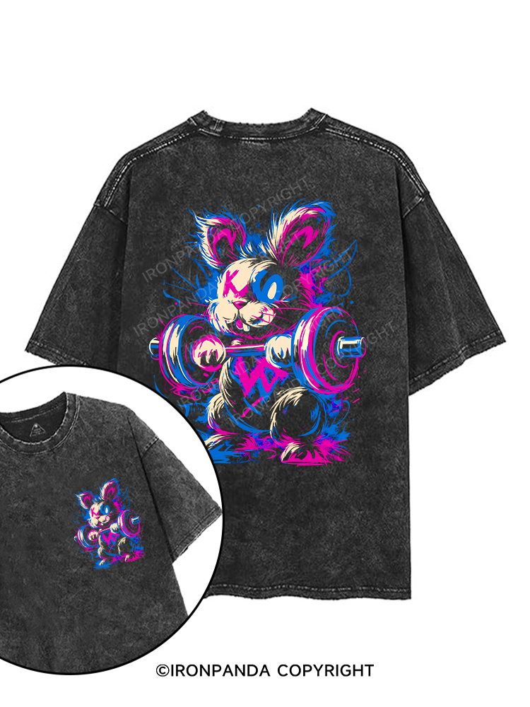 IRON BUNNY printed Gym Shirt