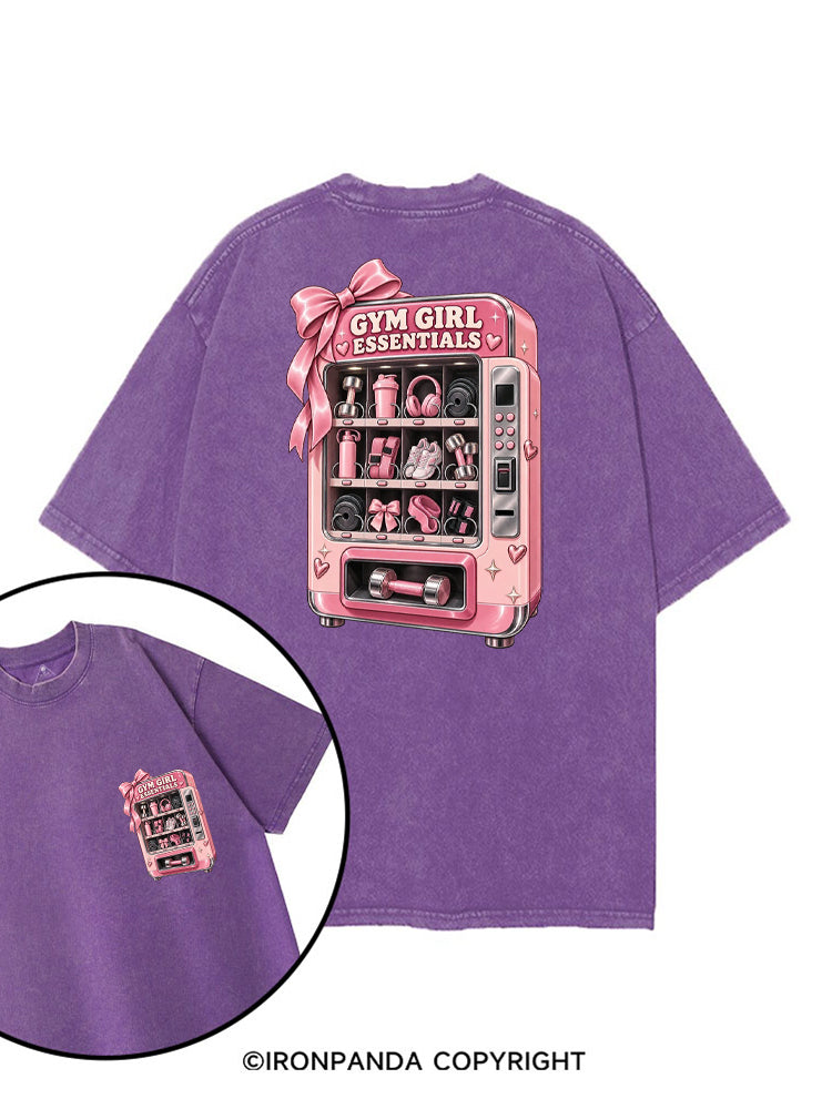 GYM GIRL ESSENTIALS VENDING MACHINE printed Gym Shirt