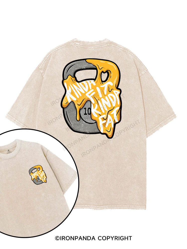 Kinda Fat Kinda Fit printed Gym Shirt