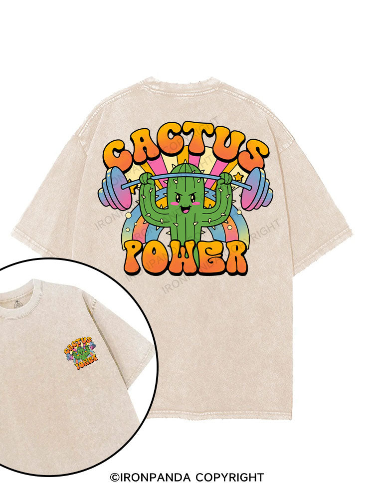 CACTUS POWER printed Gym Shirt