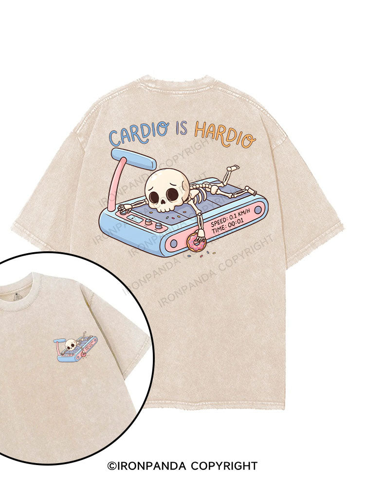 CARDIO IS HARDIO printed Gym Shirt