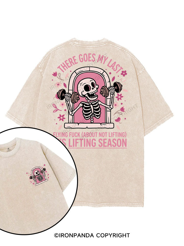 THERE GOES MY LAST FLYING FUCK printed Gym Shirt