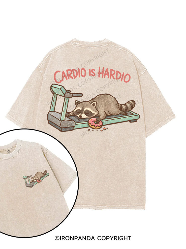CARDIO IS HARDIO printed Gym Shirt