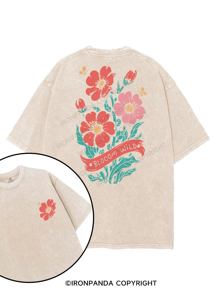 Bloom wild printed Gym Shirt