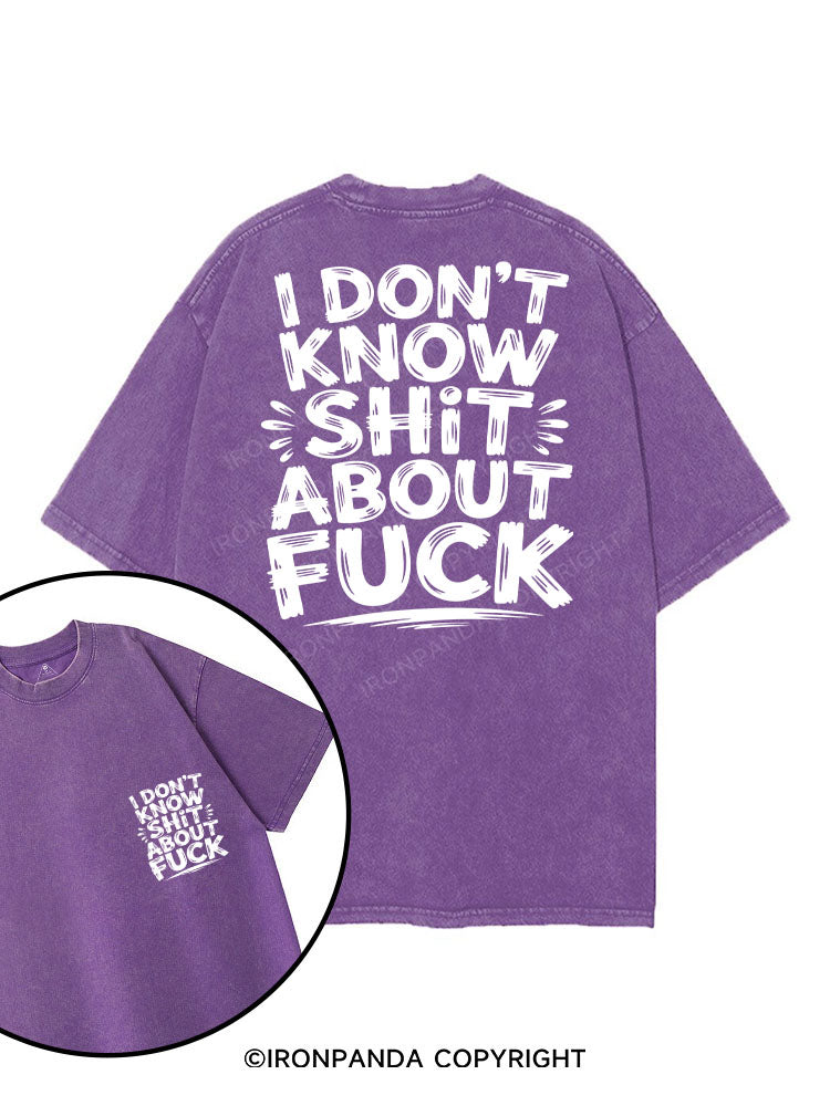 I Don't Know Shit About Fuck printed Gym Shirt