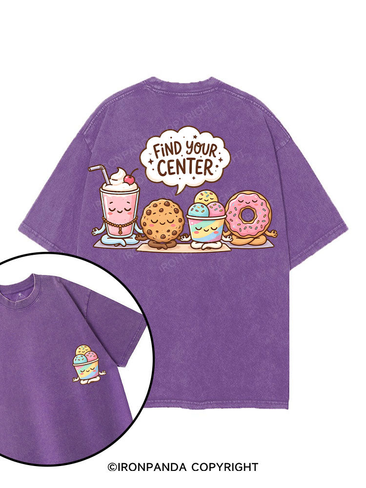 Find Your Center printed Gym Shirt