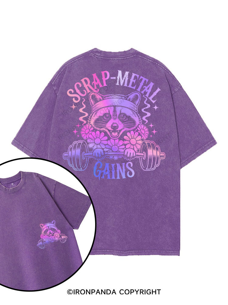 SCRAP‑METAL GAINS printed Gym Shirt