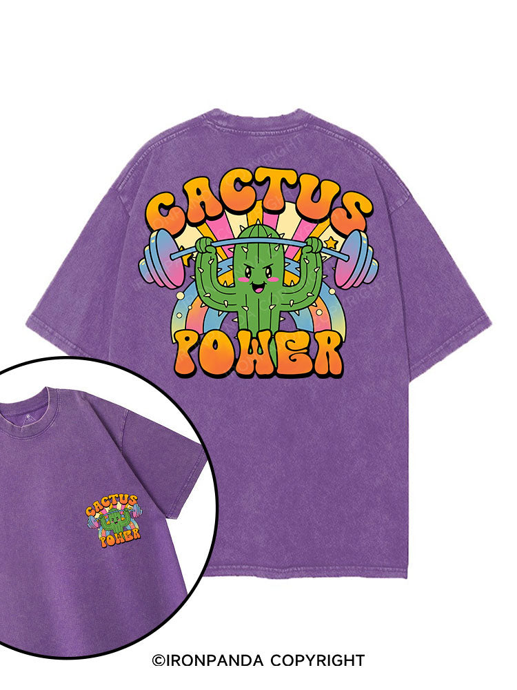 CACTUS POWER printed Gym Shirt
