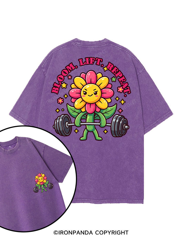 Bloom, Lift, Repeat printed Gym Shirt
