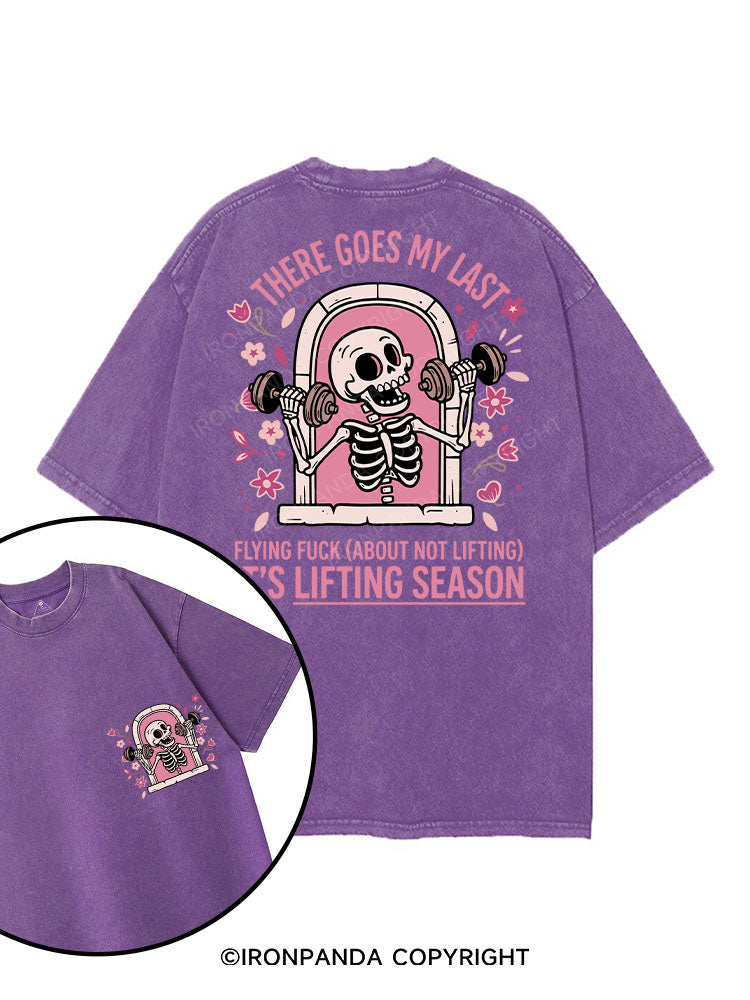 THERE GOES MY LAST FLYING FUCK printed Gym Shirt