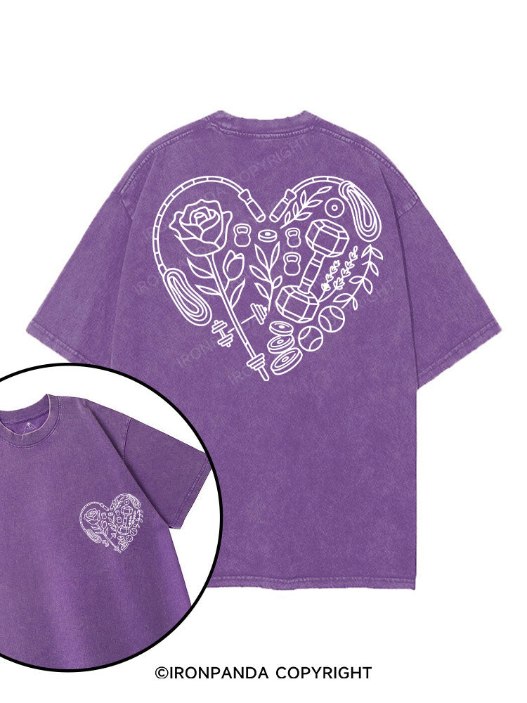 GYM HEART printed Gym Shirt