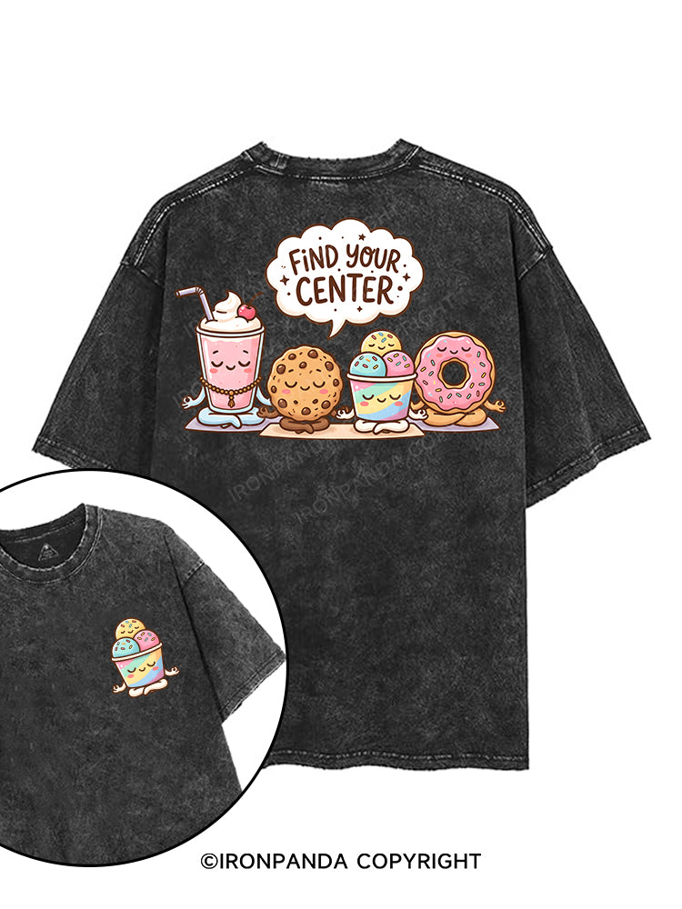 Find Your Center printed Gym Shirt
