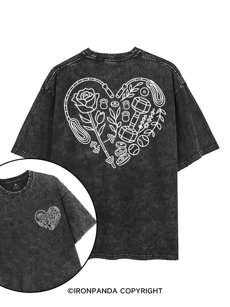 GYM HEART printed Gym Shirt