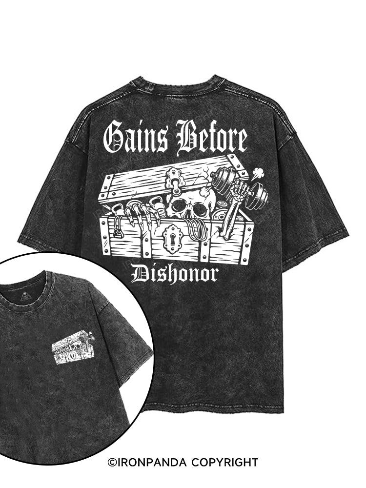 Gains Before Dishonor printed Gym Shirt