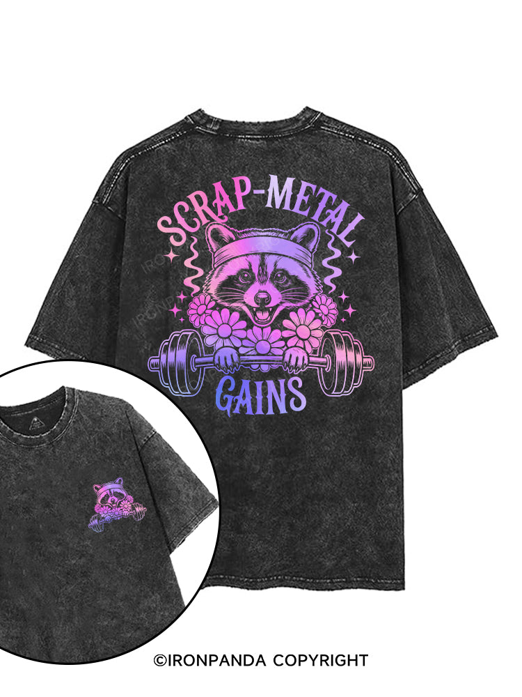SCRAP‑METAL GAINS printed Gym Shirt
