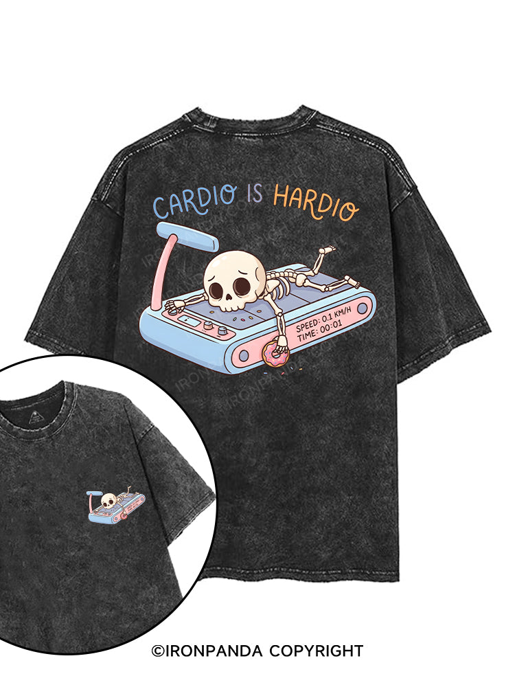 CARDIO IS HARDIO printed Gym Shirt