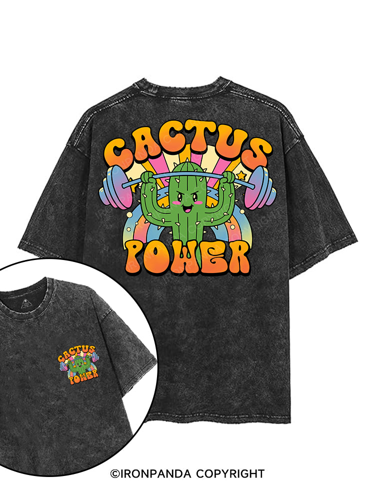 CACTUS POWER printed Gym Shirt