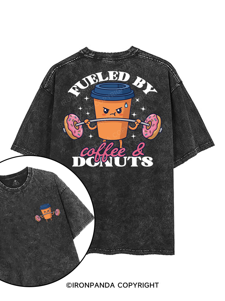 FUELED BY COFFEE & DONUTS printed Gym Shirt