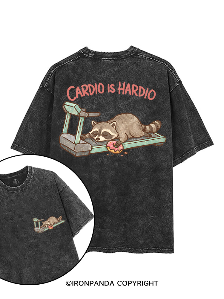 CARDIO IS HARDIO printed Gym Shirt