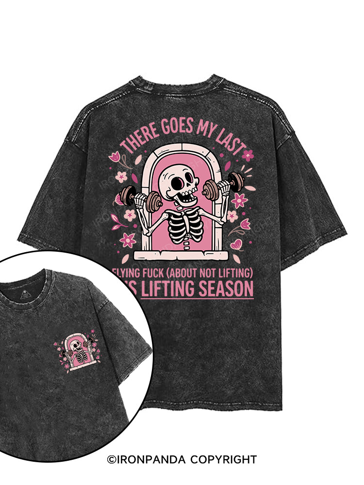 THERE GOES MY LAST FLYING FUCK printed Gym Shirt
