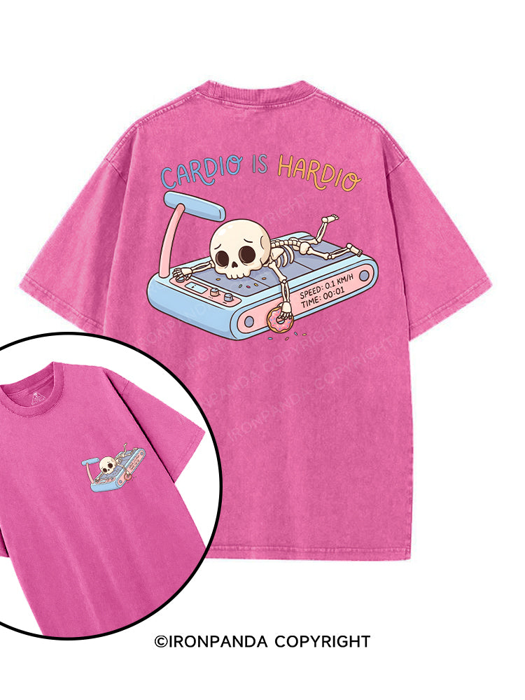 CARDIO IS HARDIO printed Gym Shirt