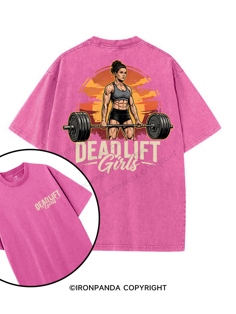 DEADLIFT GIRLS printed Gym Shirt