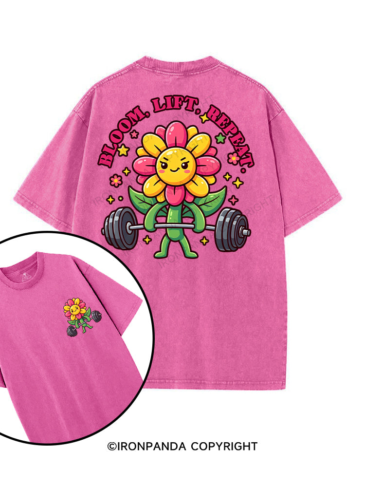 Bloom, Lift, Repeat printed Gym Shirt