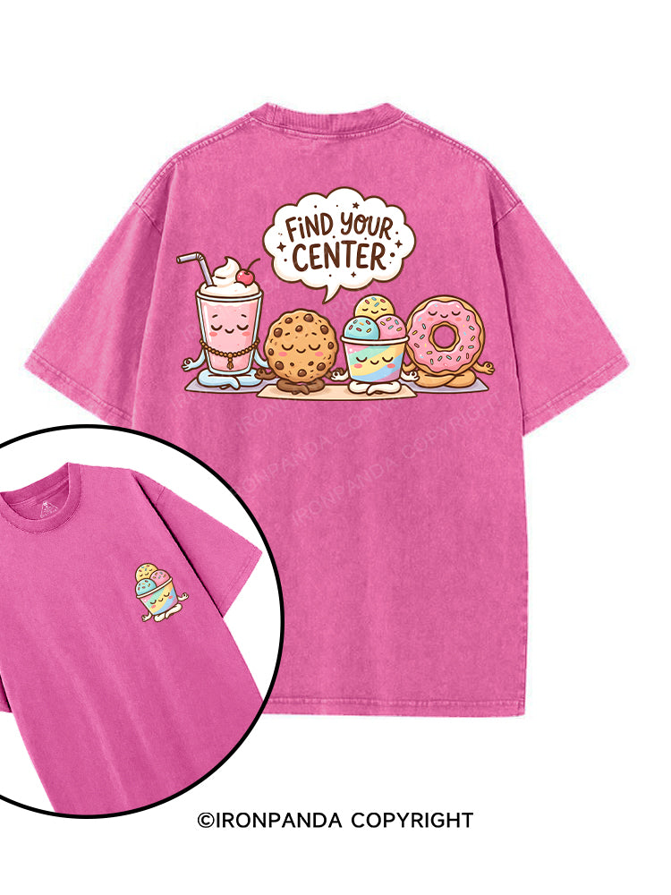 Find Your Center printed Gym Shirt