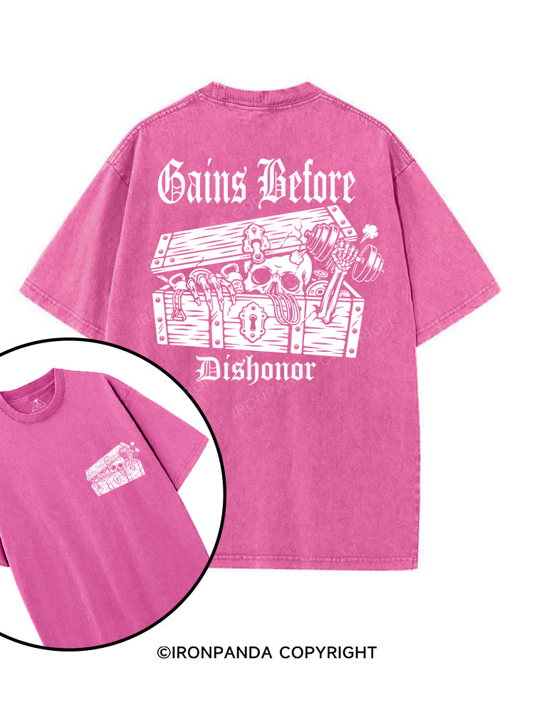 Gains Before Dishonor printed Gym Shirt