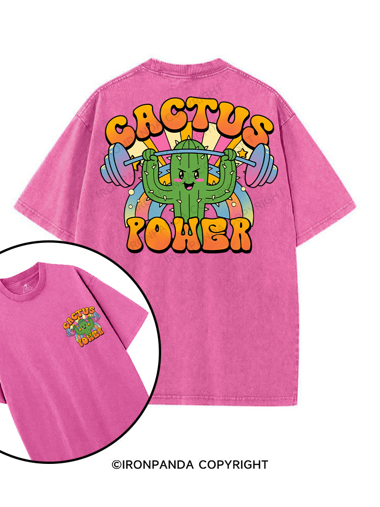CACTUS POWER printed Gym Shirt