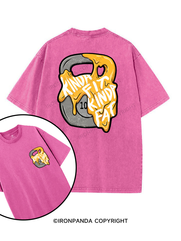 Kinda Fat Kinda Fit printed Gym Shirt