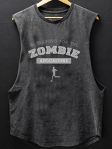 Training For the Zombie Scoop Bottom Cotton Tank