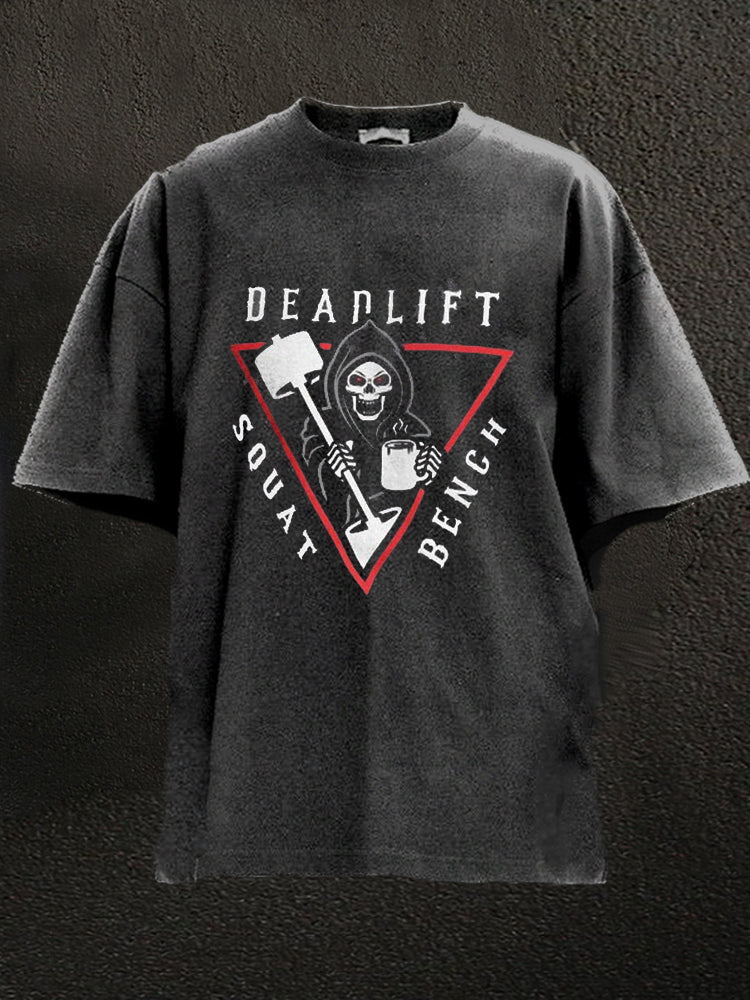 Deadlift Bench Squat Washed Gym Shirt